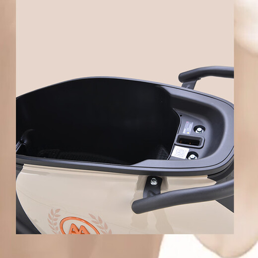 AIMA Electric Car Aido Youyue Electric Motorcycle Long Range Adult Transportation Takeaway Battery Car Aido Milkshake White/Toffee Brown