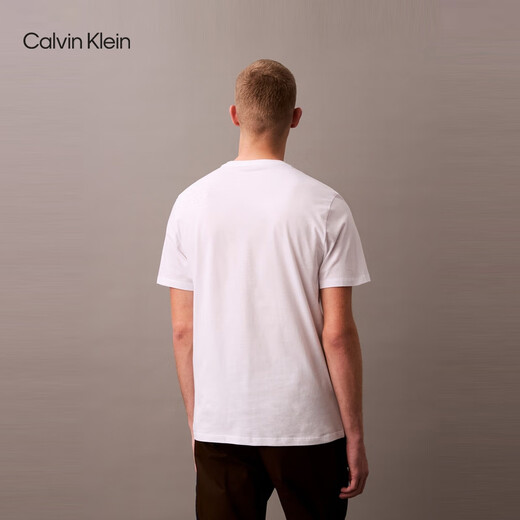 Calvin KleinJeans25春夏新款男士休闲通勤ck字母印花纯棉针织短袖T恤4RB832G