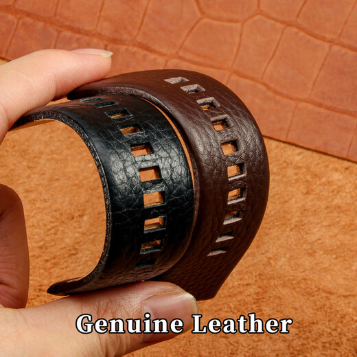 Adapted to POLICE watch accessories PL.14698 13806 large dial cowhide strap 24 26 28 30mm brown-steel buckle-K3 interface width 22mm