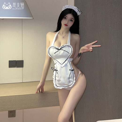 惹火猫（cupidcat）情趣内衣性感制服诱惑连衣裙火辣女仆露背角色扮演睡衣 R1503白