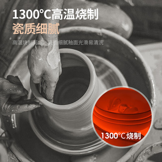 美厨（MAXCOOK）猪油罐陶瓷釉下彩耐高温日式厨房家用盐罐油泼辣子罐辣椒油罐有盖 1400ml奶绿色 含勺子MCPJ9905