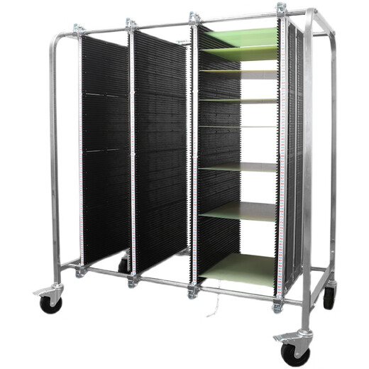 Chuli PCB turnover vehicle circuit board placement rack SMT storage rack material transfer vehicle can be customized stainless steel 350MM slot length/300 pieces