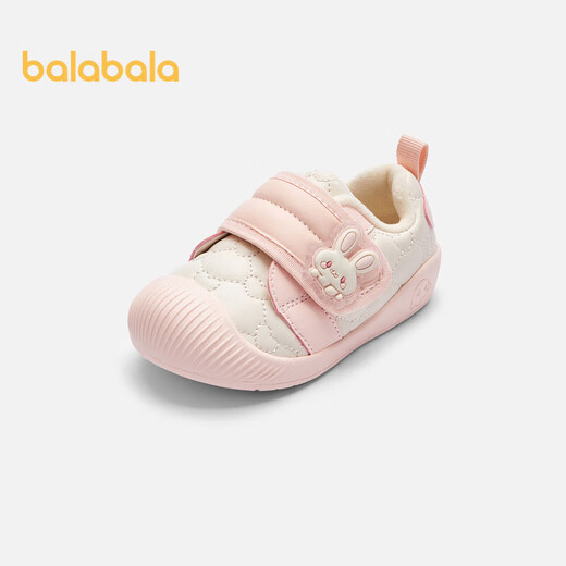 Balabala toddler shoes baby shoes boys and girls 2024 new autumn and winter baby plus velvet shoes anti-slip 208424144204