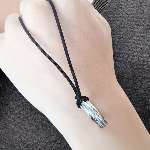 Chinese gold fortune-turning silver ring men's turnable closed tail ring boy's birthday gift for boyfriend and husband anniversary fortune-telling ring No. 20 - Jingsuda