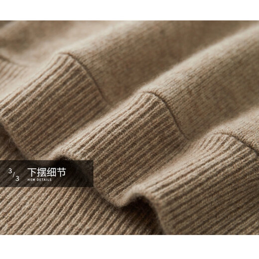 KAISENSHI Ordos City 2024 new pure cashmere men's hoodie sweater long-sleeved casual knitted sweatshirt thickened model produced in Ordos City - light gray without pockets XD M