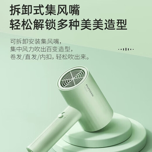 飞科吹风机家用负离子护发大风力学生用电风筒20000转吹风筒宿舍店铺 清野绿1800w-FH6296