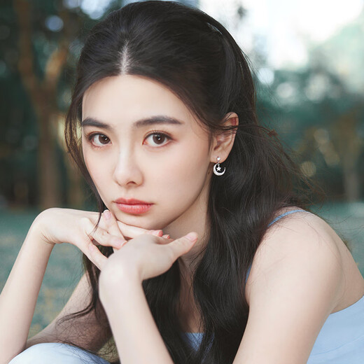 Saturday Fortune (ZLF) S925 Silver Jewelry Earrings for Women Moon and Starlight Fashionable Temperament Niche Design Earrings Gift Pair of Earrings