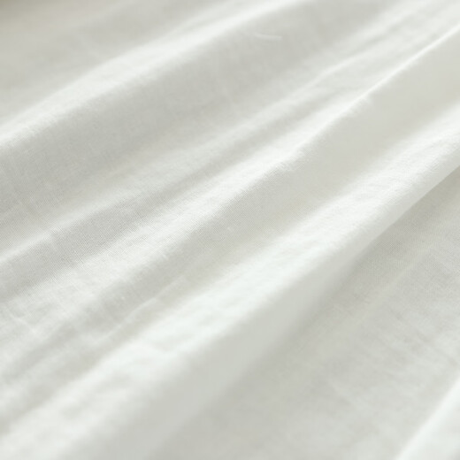 Nuanqiao cotton double-layer cotton gauze white shirt women's long-sleeved spring and autumn loose French embroidery small fresh and sweet pure cotton shirt white L (130-150Jin Jin equals 0.5 kg)