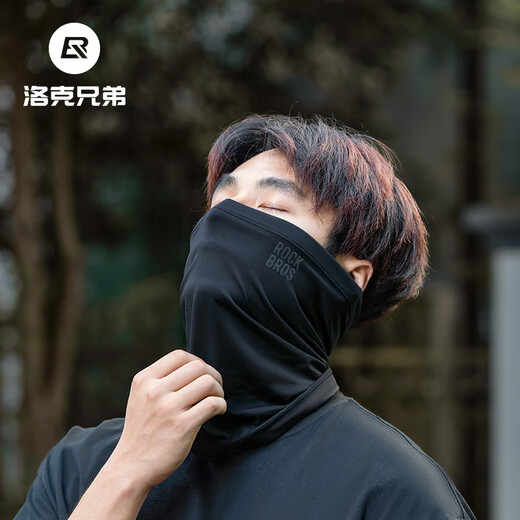 Locke Brothers Cycling Mask Autumn and Winter Windproof Warm Neck Protector Breathable Fleece Headband Men's and Women's Outdoor Equipment Black