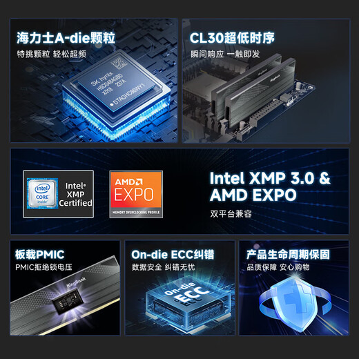 KINGBANK Star Blade 6000c28 ddr5 memory stick 6400 Star Blade 32g16gx2 6800 48g desktop memory stick 7200 gaming e-sports high frequency vest strip 64g Star Blade Black 32G (16Gx2) 6000 C28 A generation