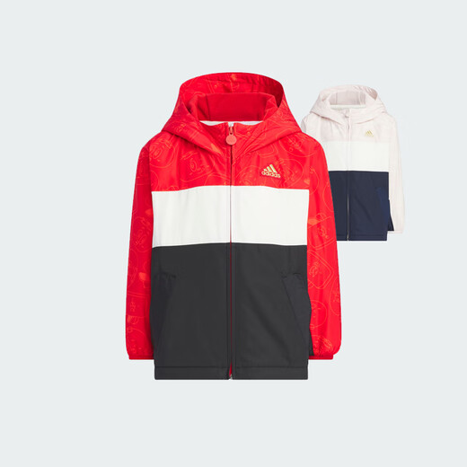 Adidas men's and women's clothing spring red velvet hooded sports jacket JF3879 JF3879 128 cm