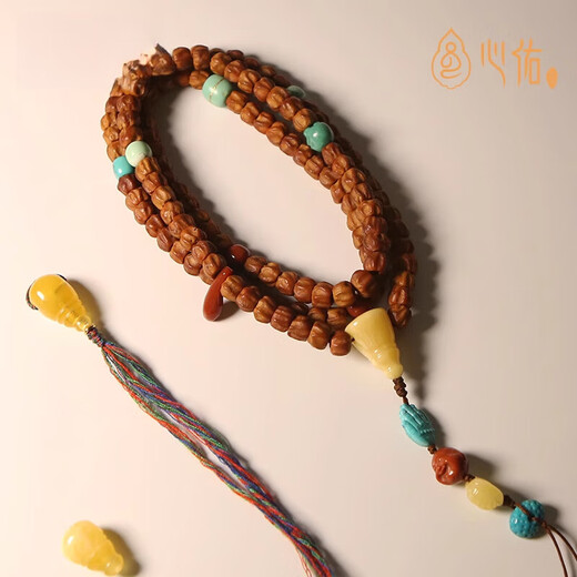 Maisiji Old Phoenix 999 Swarovski Zirkoni Abeswax Tee Mild Fehlern Russisches Hühnchenöl Gelb weiße Blume Little Vajra Star Moon Bodhisattva 15.1mm Zertifikat Nr. 16859 Old Phoenix Qualität