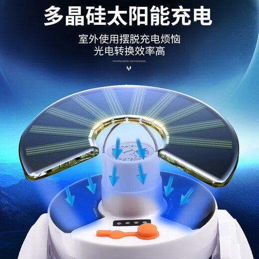 骆穂豆太阳能足球灯充电灯泡停电应急夜市摆摊家用LED超亮节能可折叠 太 【6代】高配+高亮+待机690天