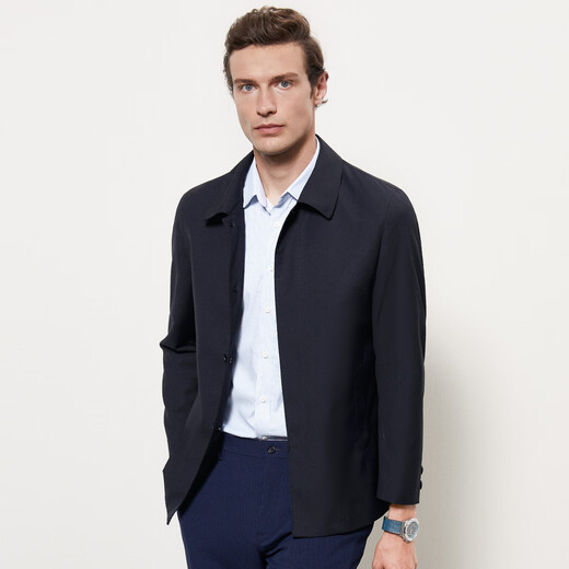 Shanshan Jacke Herren Frühlings- und Herbst-Revers sind knusprig und reibungslose administrative Kader-Kader-Männer mit hoher Dichte.