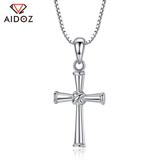 Aido Diamond PT950 platinum pendant women's platinum cross pendant weighs 2.1-2.3 grams + delivery silver chain + certificate + rose gift box