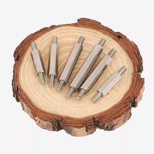 Bingneng carbon steel double-headed hexagonal stud iron column two-headed screw connecting rod support column external thread isolation column lengthened mm H6*M4*6+15 30 pieces