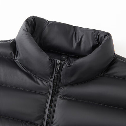 GENIOLAMODE down jacket men's thin short stand collar warm duck down simple versatile winter wear black M