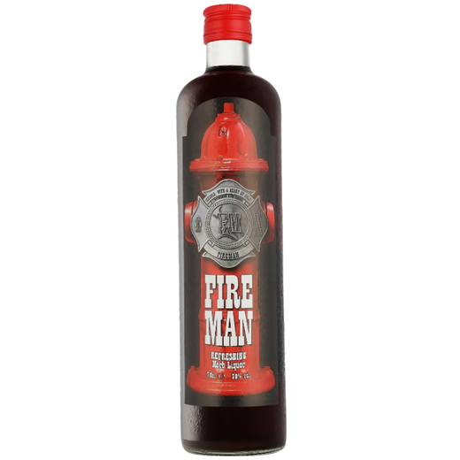 Feuerwehrmann ausländischer Alkohollikör vorbereitet Wein 700 ml