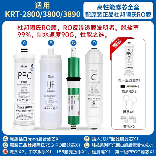 Élément d'élément de filtre Lebowei Élément filtre du purificateur d'eau Qinyuan