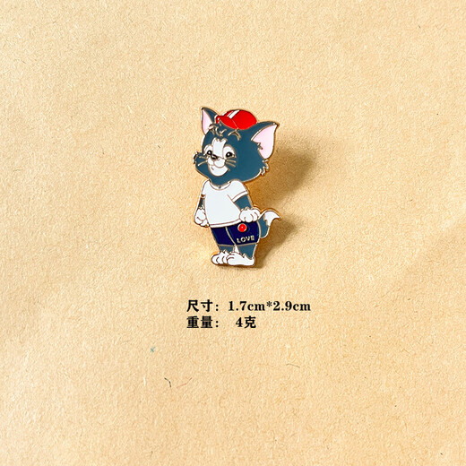 Mr. Ouyang Cartoon Tom and Jerry Alloy Brooch Student Couple Bag Decoration Pin Cute Ornaments Badge Medal Tom and Jerry Series Three-piece Set B04-301