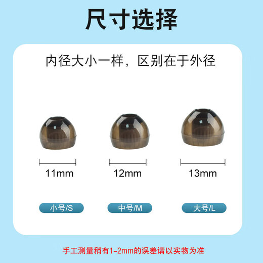 Feather touch is suitable for SIMGOT Xingge EA500LM/ea200/ea100 headphones headphone sleeves threaded ear cap protective sleeve TPU liquid transparent earplugs silicone sleeve earphone cap ear sleeves threaded ear caps black small size 1 pair buy 2 get 1 free