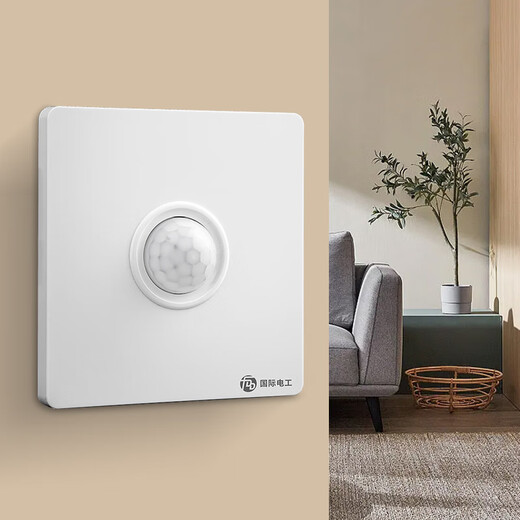 International Electrician (FDD) Type 86 Concealed Human Body Sensor Switch Intelligent Light Control Lamp Human Body Infrared Delay Human Body Sensor Delay Switch-White