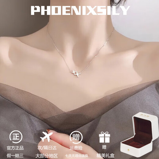PHOENIXSILY necklace for women, new style, light luxury, niche clavicle chain, high-end, practical and high-end birthday gift for girls and girlfriends, reaching for the stars for you, ghostwriting greeting cards