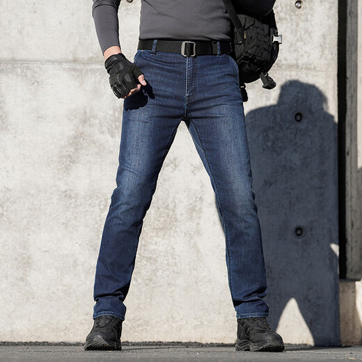 Dragon Tooth Third Generation Dragon Tooth Hidden Blade Tactical Commuting Slim Jeans Straight Version Comfortable and High Wear Resistance Work Simple Outdoor Medium Blue (Hidden Blade) 36 180/88B Height 180 Weight 155-170