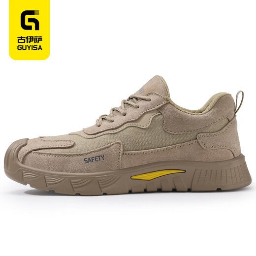 Zapatos de protección de mano de obra de Guyisa para la cabeza de plástico anti-smash de los hombres anti-Punteo Anti-Punteo Ligero RESISTO DE ELECTRIANO DE ELECTRIANO ASEMBRANO Zapatos de trabajo F100 41