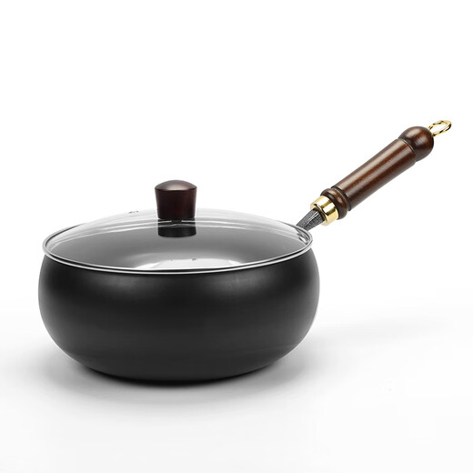Zhang Sanfeng big belly pot Zhangqiu wok iron pot uncoated household wok flat bottom stew pot old-fashioned pot 24cm