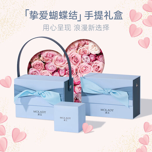 MOLADY S925 silver necklace for women rose gold transfer bead pendant jewelry birthday anniversary gift for girlfriend and wife imported zircon transfer bead copper coin necklace * gift box