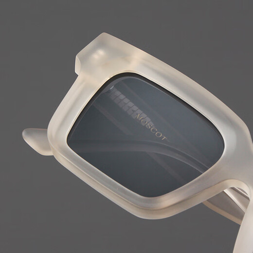 MOSCOT LEMTOSH太阳镜女款 欧美磨砂透明黄色眼镜 复古粗厚框板材方形偏光墨镜男 磨砂透明黄色框+偏光灰色镜片