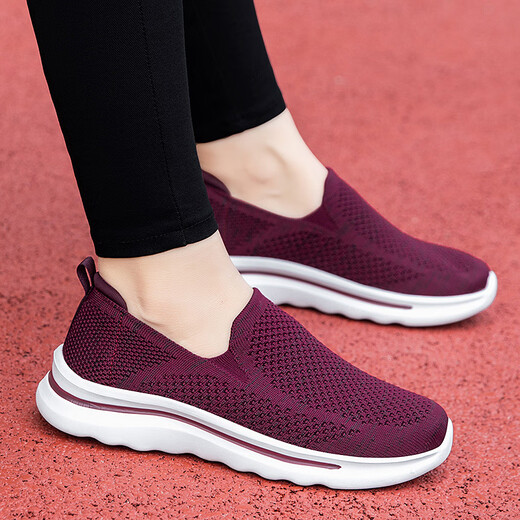 BFM Damenschuhe für Sommer mit breiten fetten Füßen Mutterschuhe atmungsaktuelle nicht rutschfeste Soft allein mittlere und älter