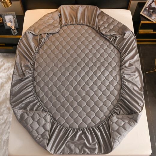 100-count satin cotton quilted bed sheet Class A maternal and infant grade dust-proof Simmons mattress protector for all seasons Class A cotton double-sided 100-count satin--Grey Customized version--(Please contact customer service for customization)