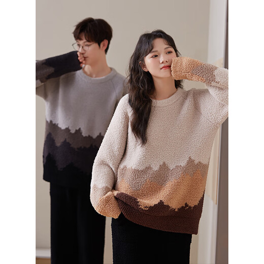 Sha Qian Couple Pajamas Autumn and Winter Half Velvet Women's Thickened Warm Coral Velvet Men's Casual Homewear Set
