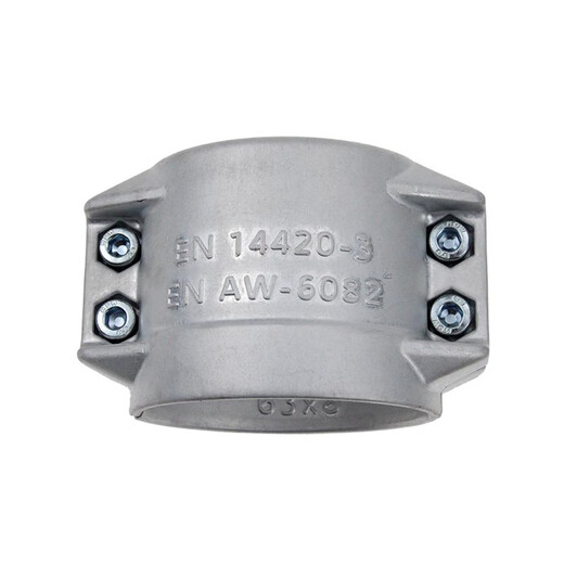 XMSJ Aluminiumrohrklemme EN14420-3/ENAW6082 Aluminiumweste Zwei-Hälfte Schnalle Calava Zwei-teiliger Klemmschild DN63*6 Schlauch Außendurchmesser 73-77