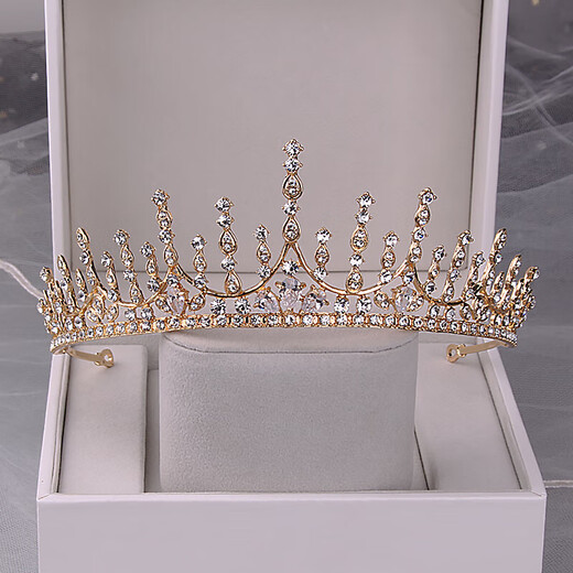 Shijun (SHIJUN) Crown Tiara Birthday Korean Princess 18-year-old Bride Super Fairy Adult Ceremony Accessories Headband Queen Crown Internet Celebrity Y-012 Silver Gift Box + Self-Lighting Light after Opening the Cover
