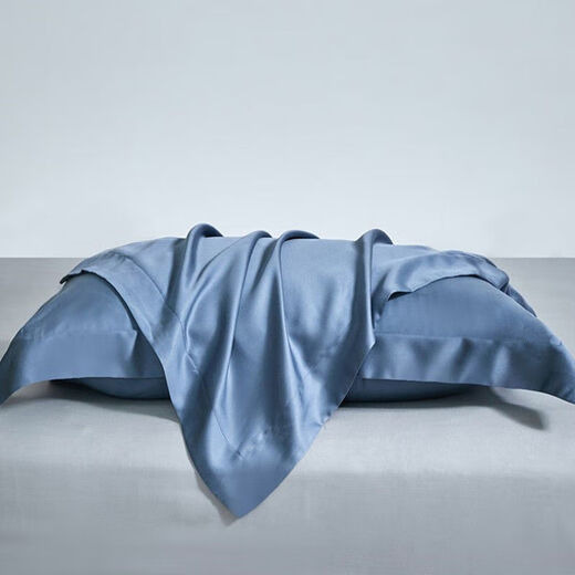 Rui Dad 25 Mmur Double-sided Silk Pillow Case A pair of mulberry silk solid color flying single pillow Case 25 Mmur Double-sided Ni Blue (single) 40x60cm