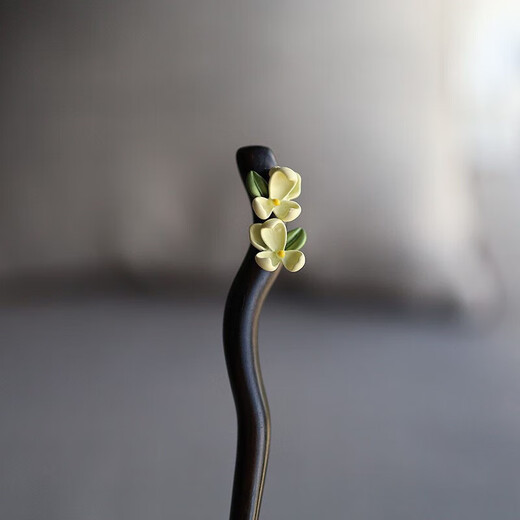 Ancient Nai Hairpin Jasmine Gardenia Hair Accessory Headband Hairpin Hanfu Wooden Hairpin Practical Birthday Gift for Girls