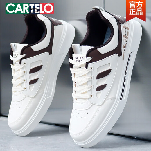 Cartelo 2025 zapatos nuevos de primavera y otoño nuevos zapatos blancos para hombres zapatos de estilo coreano de estilo de moda