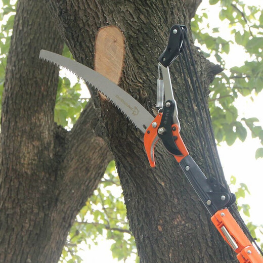 Vinoa SK5 high-branch shears telescopic pole 7-meter high-altitude scissors high-altitude saw garden tools fruit tree pruning scissors Deyali Shark four-pull 4.5-meter thick buckle rod