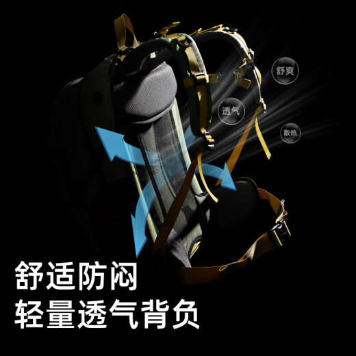 骆驼（CAMEL）登山包户外背包旅行背包登山双肩包徒步背包 2S04001C 浅卡其