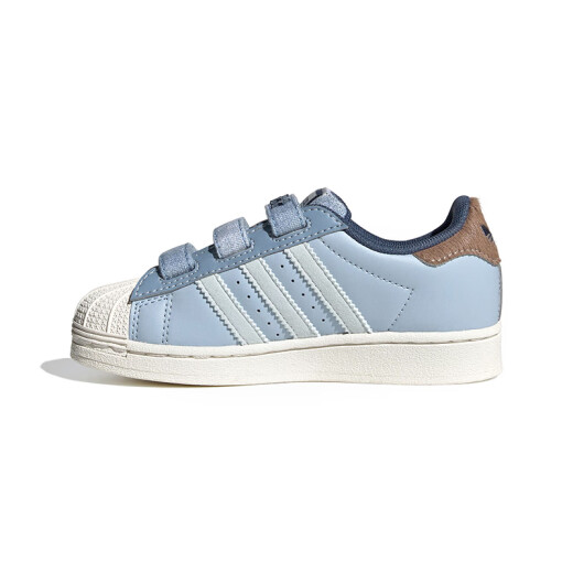 阿迪达斯 （adidas）童鞋24秋儿童三叶草像素图案贝壳头小白鞋男女小童运动板鞋IH3496 IH3291 （牛仔布款） 28 码/10k/脚长16.5cm