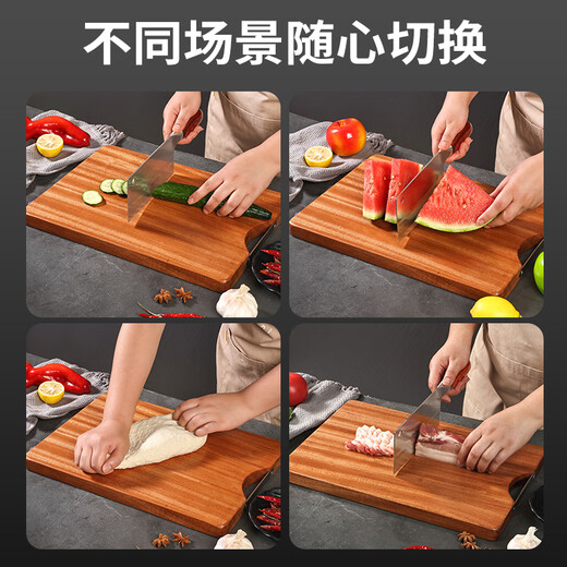 阎铁匠乌檀木整木菜板加厚实木切菜板案板面板家用砧板45*30*3cm