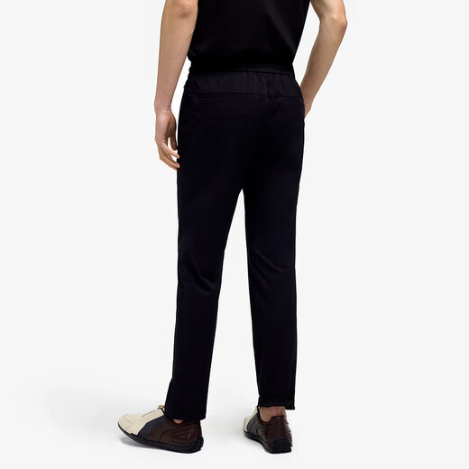 Jinba Herren-Kleidung 2025 Frühlingslicht und leichte neue Jinmu Fusion Jogginghose Gerade gepflückt, schlanke Schlafhosen VMKE1391 Black (Slim Edition) 36