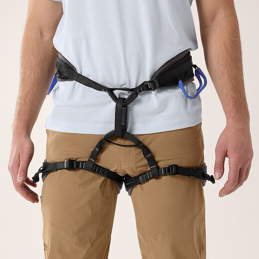 ARC TERYX Men's Outdoor Mountaineering Equipment KONSEAL Lightweight, Sturdy and Wear-Resistant Elastic Rock Climbing and Ice Climbing Multifunctional Safety Belt Black Black XS