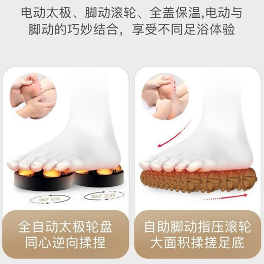 Nanjiren Double Foot Bath Massager Couples Foot Bath Bucket Foot Bath Basin Electric Heating Foot Bath Standard Version Electric + Self-service Massage