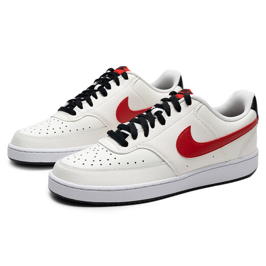 耐克（NIKE）男鞋板鞋 2025新款夏季时尚运动鞋舒适耐磨低帮运动休闲鞋滑板鞋 COURT VISION/白黑红 42