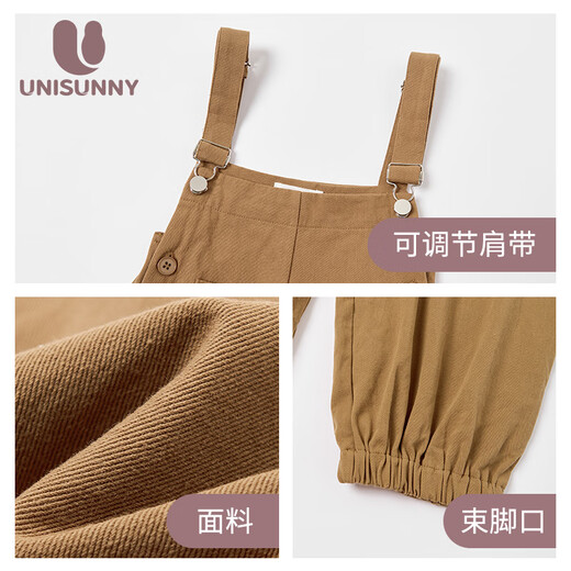 Unisunny schwangere Frauen Overalls Frühlings- und Herbststile tragen große Lose lässige Hosen Schwangerschaftszeit Mutterschaftsnutzung Mode schwangere Mutter Weitbein Hose Khaki L.