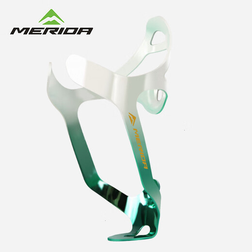 Merida Bicycle Water Bottle Cage Road Bike Mountain Bike Aluminum Alloy Water Cup Rack Cycling Bracket Cycling Equipment Accessories (Aluminum Alloy Laser Gradient) Black Silver